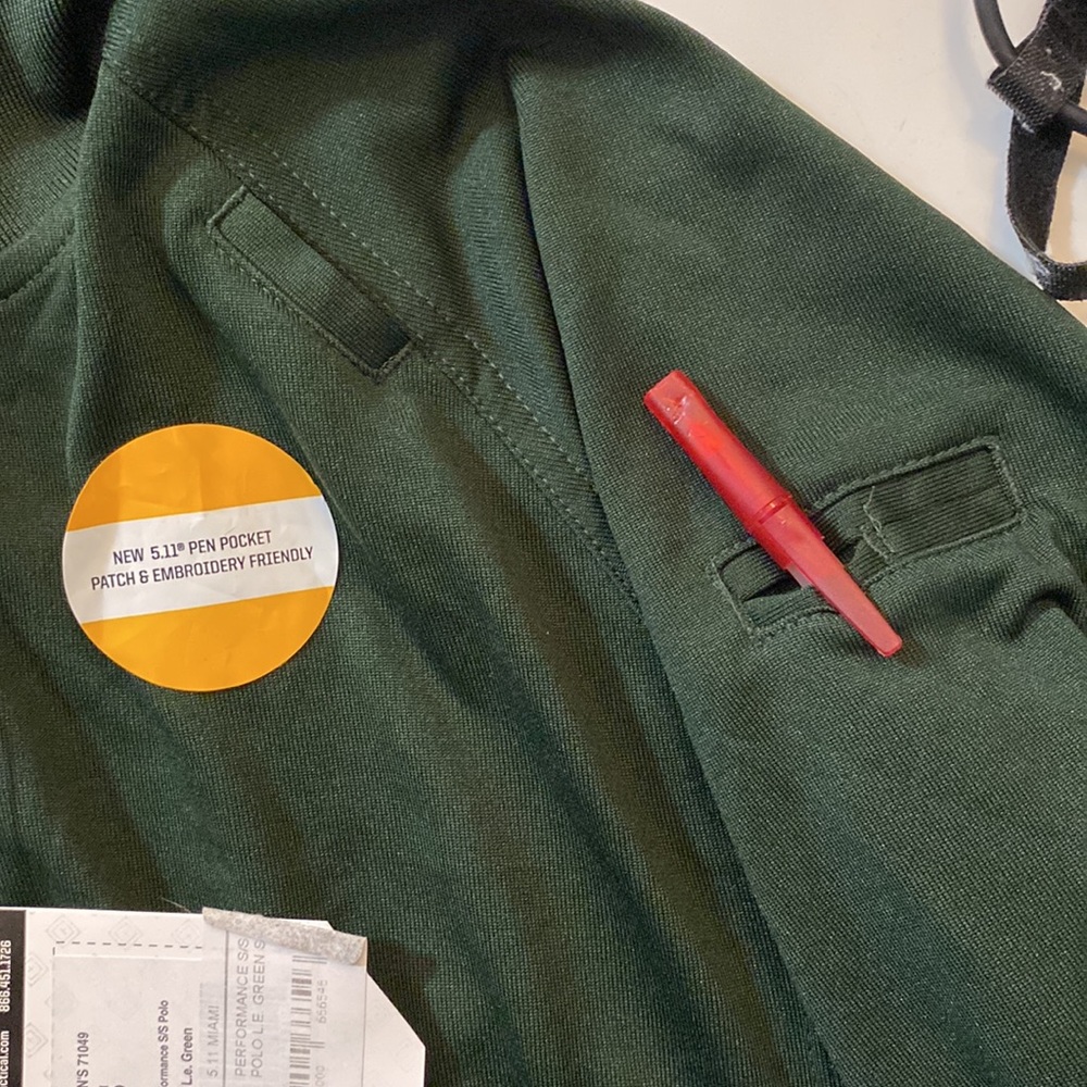 5.11 Tactical men’s performance shirt sleeve polo (71049) Green Small NEW - Picture 10 of 11